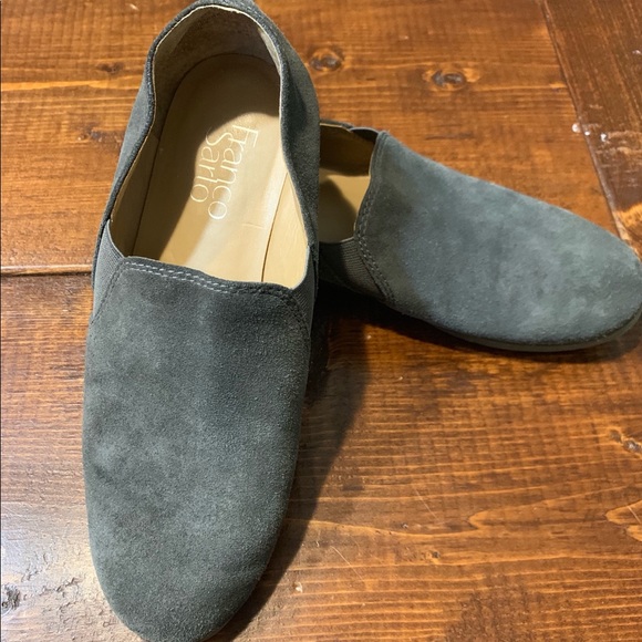 Franco Sarto Gray Suede Slip on Loafers - Picture 1 of 4